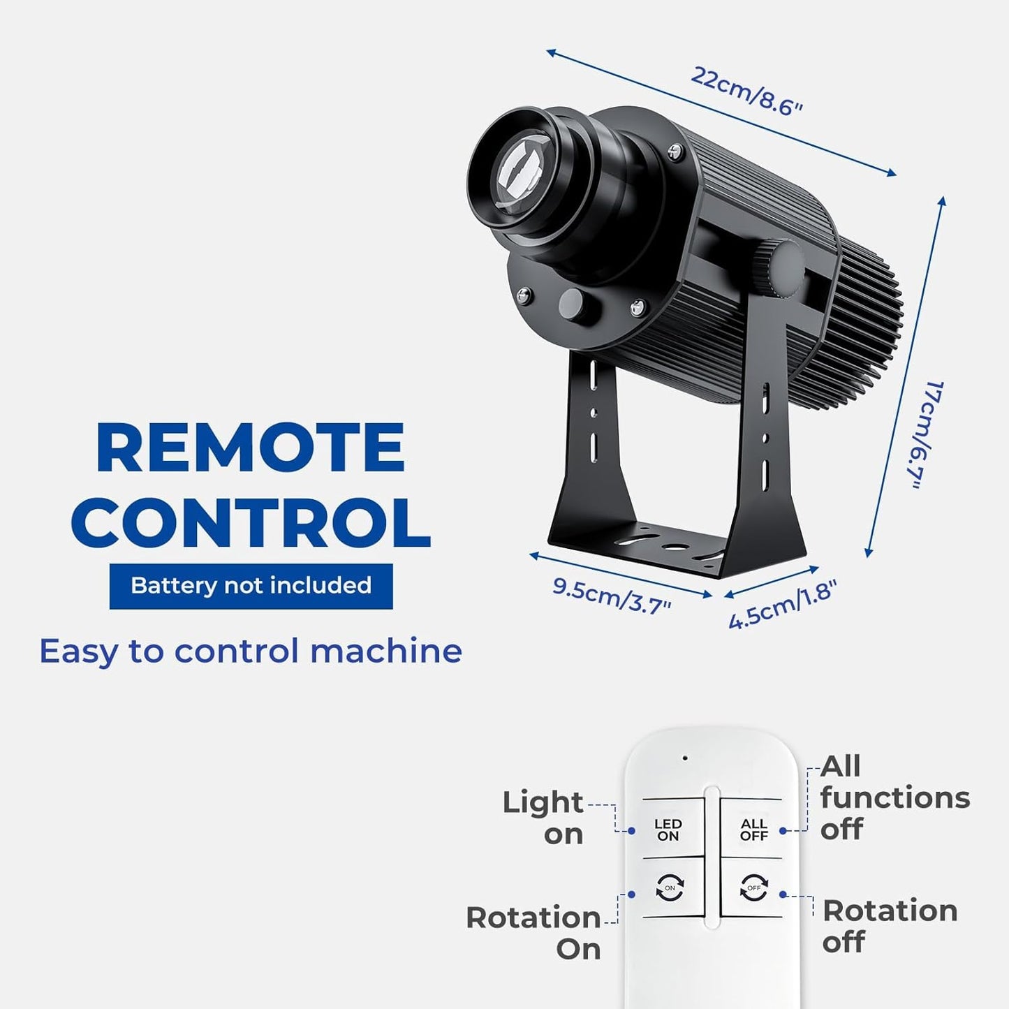 30W Gobo Projector Custom Logo Projector for Business Light-Black