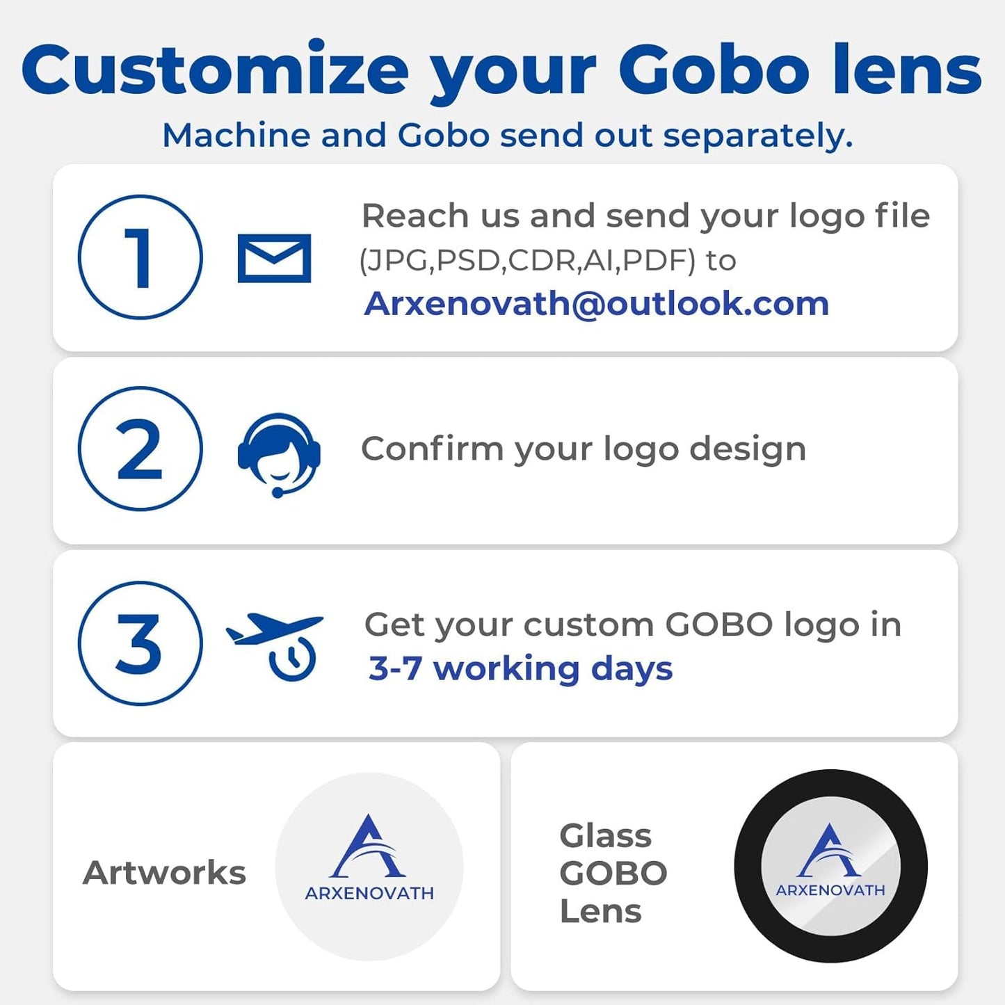 30W Gobo Projector Custom Logo Projector for Business Light-Black