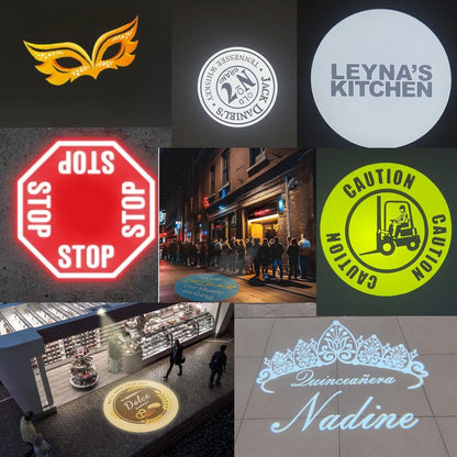 Custom Logo Projector 35w GOBO Projector-DJ Effect Light - 35W LED Logo GOBO Projector Indoor Business Store Wedding